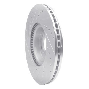 Mercedes-Benz GL320 Brake Rotor (1) - Front Right - R1 Concepts - Drilled & Slotted - Silver - `07-`09
